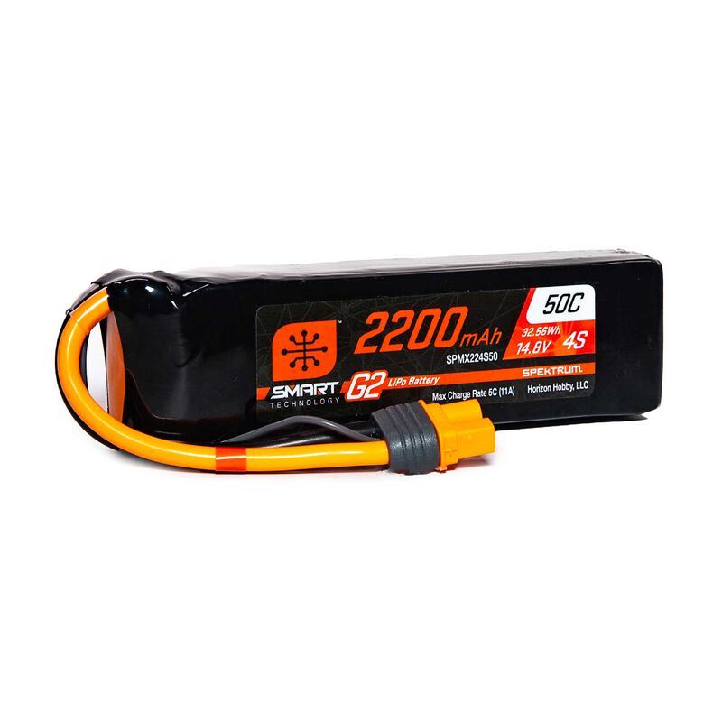 2200mAh 4S 14.8V Smart G2 LiPo 50C; IC3